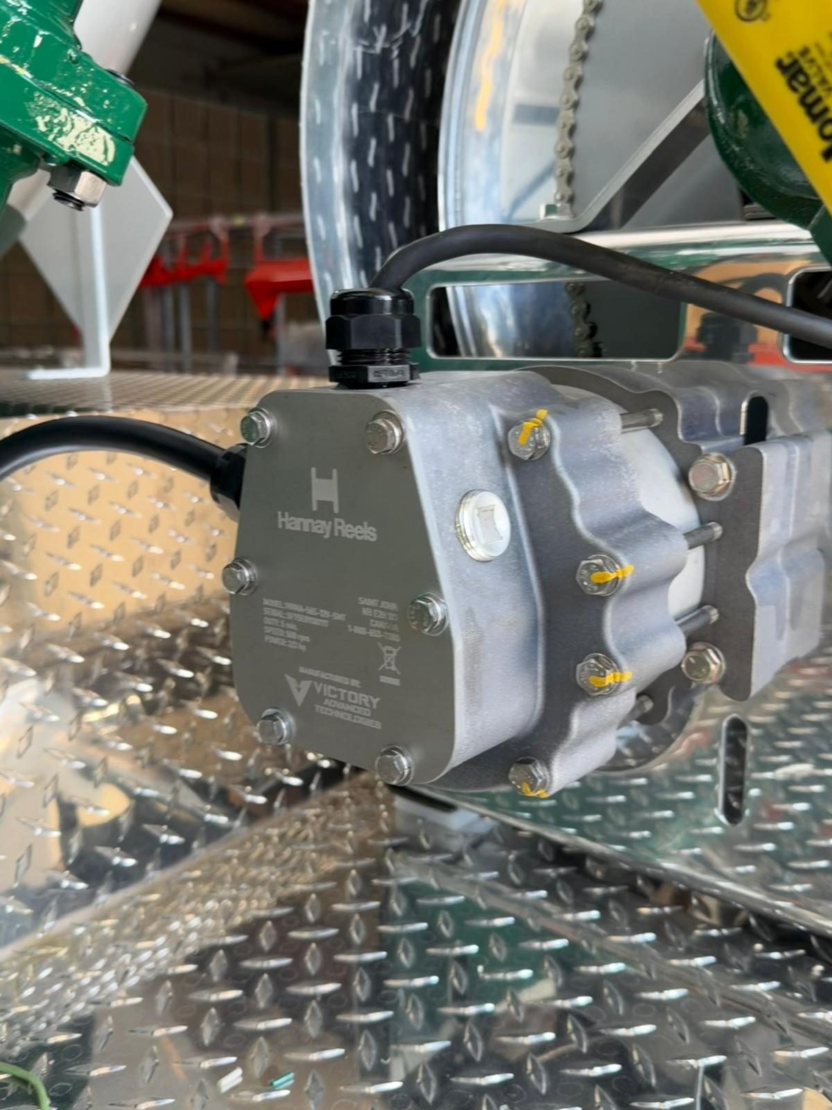 Victory Smart Hose Reel Motor, a production Series-EX unit on a Hannay reel